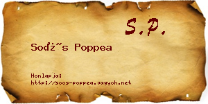 Soós Poppea névjegykártya