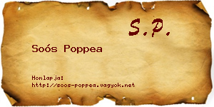 Soós Poppea névjegykártya